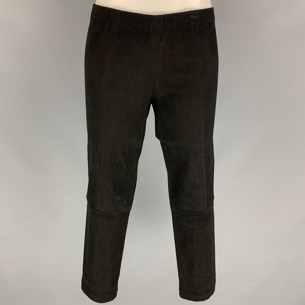 GARY GRAHAM Size 6 Black Suede Capri Casual Pants